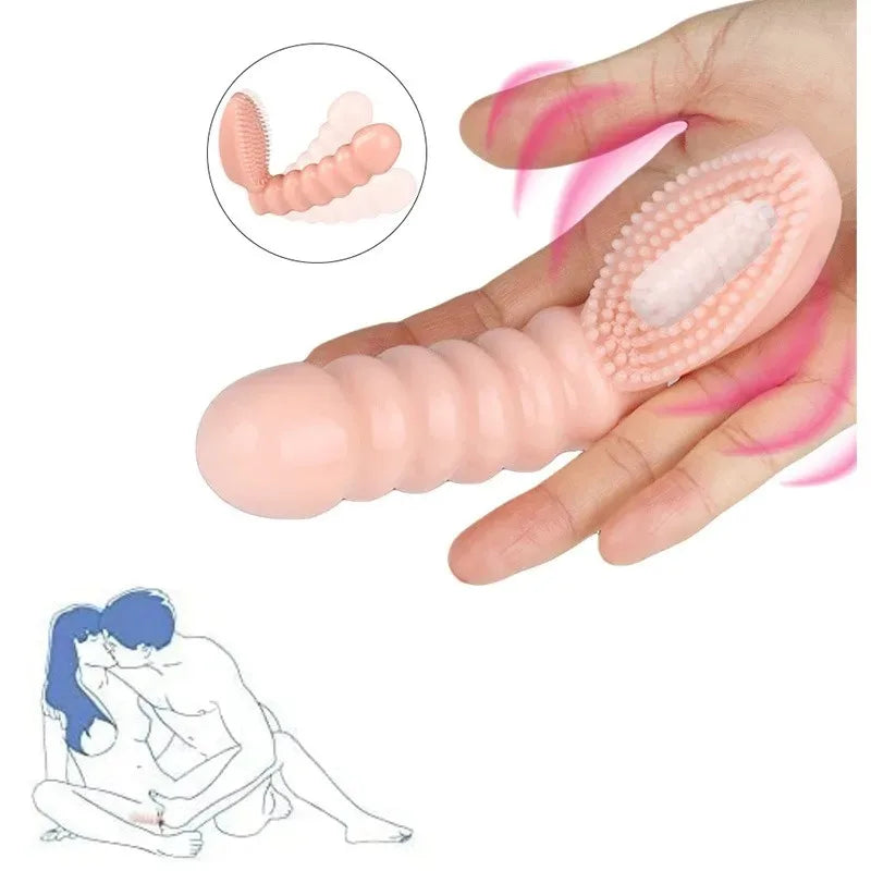 Vibrador de dedo, juguetes sexuales para adultos, juegos eróticos Bdsm, masaje del punto G, estimulación del clítoris, cepillo, orgasmo, esclavo, bondage, productos sexuales