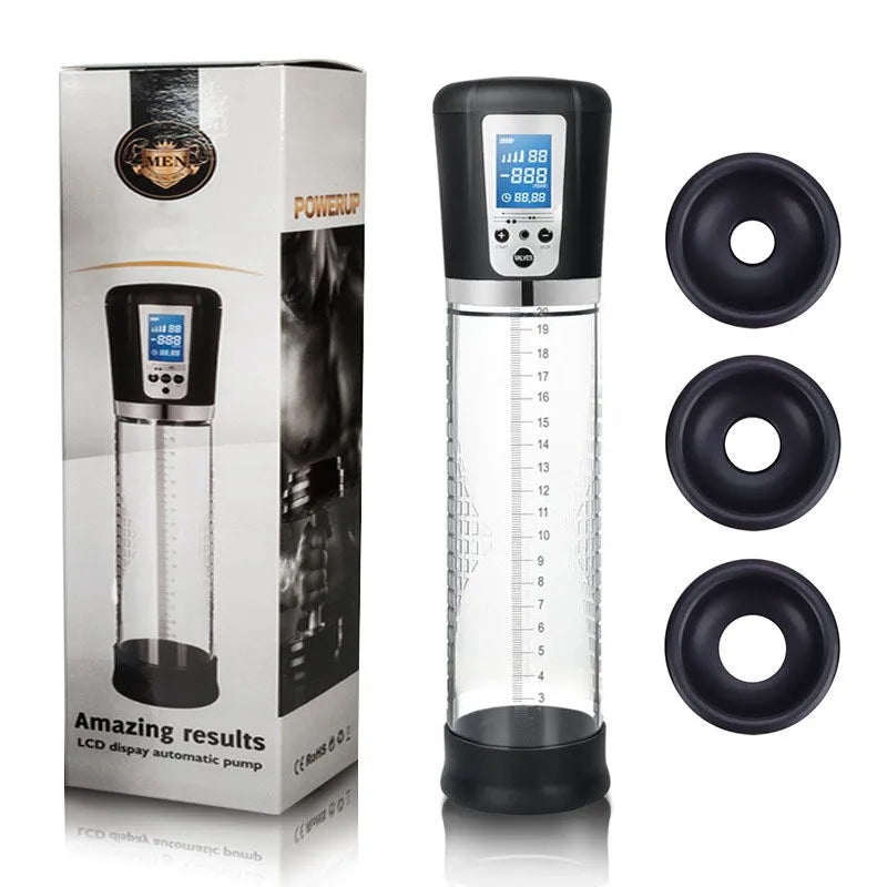 Sexspielzeug für Männer Elektrische Vakuum-Penispumpe Vergrößerung Dick Pump Penis Trainer Extender Verzögerte Ejakulation Masturbator 18+