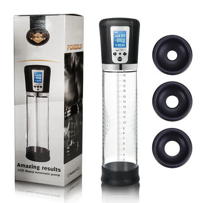 Sexspielzeug für Männer Elektrische Vakuum-Penispumpe Vergrößerung Dick Pump Penis Trainer Extender Verzögerte Ejakulation Masturbator 18+