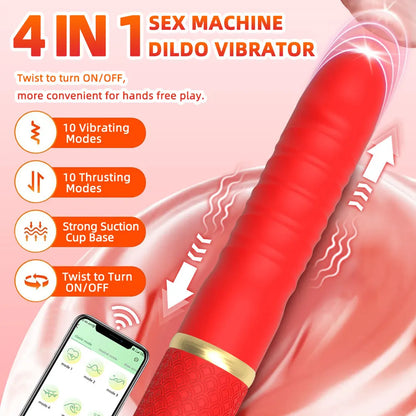 Sex Machine Stoßender Dildo Vibrator Sexspielzeug für Erwachsene für Frauen Männer G-Punkt Klitoris Analspiel Großer Saugnapf Analspielzeug für Paare