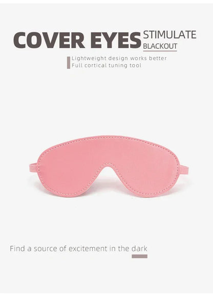 Kits BDSM de cuero sexy para parejas, exóticos, 7 piezas de peluche, juego de bondage sexual, esposas, juegos sexuales, látigo, mordaza, pinzas para pezones, juguetes sexuales.