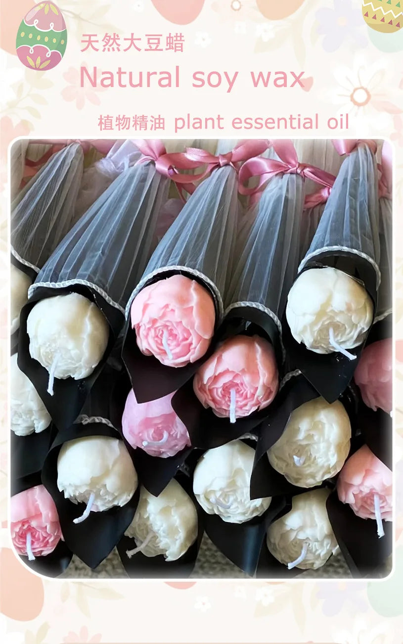 1 Stück Romantische Rosenknospen-Duftkerzen, rauchfreie Zimmer-Dekorationskerze, Valentinstag, Hochzeit, Geburtstag, Party, Dekoration, Geschenke