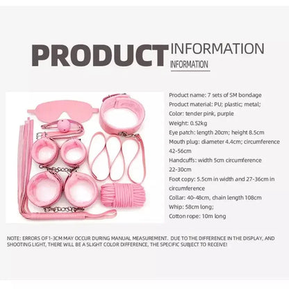 BDSM Kits Sexy Leder Plüsch Sex Bondage Set Handschellen Sex Spiele Peitsche Knebel Nippelklemmen Sex Spielzeug Für Paare Exotisches Zubehör